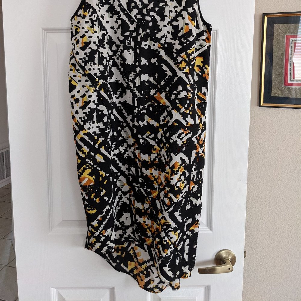 Walter Baker W118 Black Print Asymmetrical Dress M - Picture 5 of 15